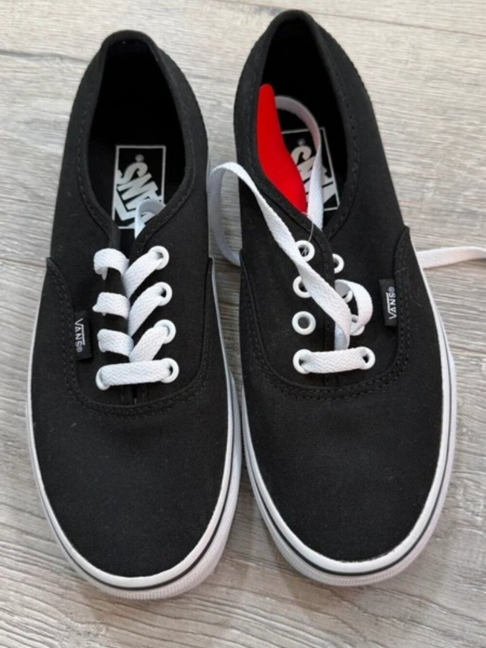 Vans Checkerboard Sneakers Black White Women's 6.5 - Picture 2 of 5
